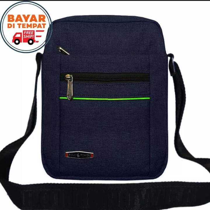 Polo Power Tas Selempang Pria Tas Fashion Pria 1037M original 8 inchi - Blue