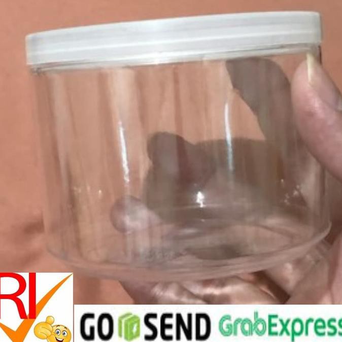 100 Toples Fox 250mL Botol Plastik Jar PET 350mL Pot Cup 250/350 mL - Natural Bening