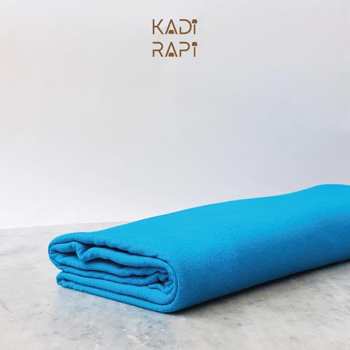 ] KAIN BAHAN KAOS KATUN COMBED 30S BIRU TURKISH REAKTIF