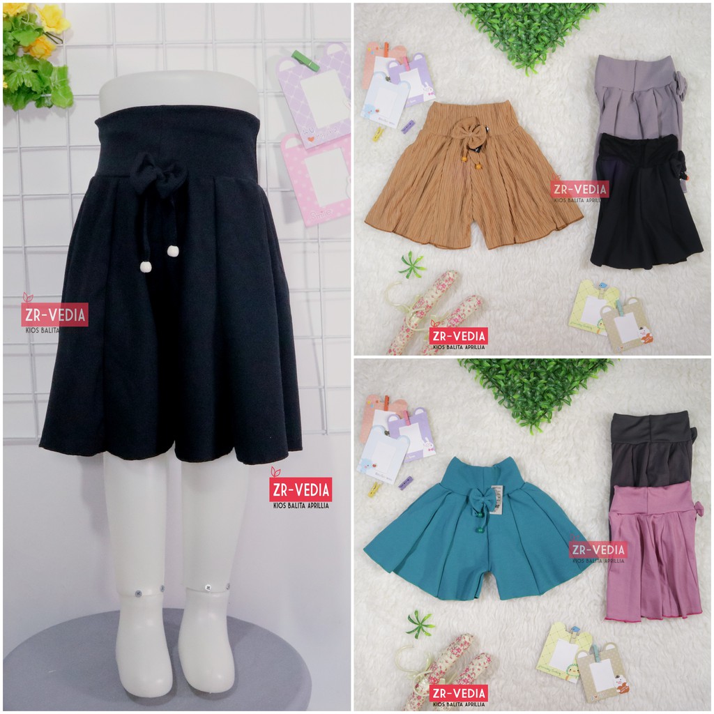 Rok Celana Polos Uk. 4-5 Tahun / Bawahan Anak Perempuan Murah Model Rok Celana Polos Grosir Adem