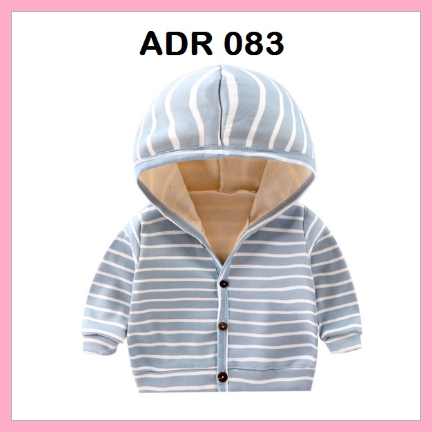 Jaket Cardigan Rajut Liris Bertopi Anak Bayi Sweater Premium