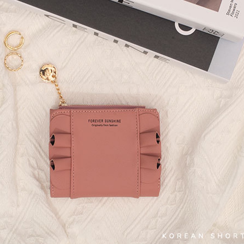 MEGAN mJs Hoosyi WALLET dompet - dompet wanita Murah with Card Holder -PU Leather dompet cewek -dompet lipat - dompet kecil - Korea fashion dompet pendek real pic bisa cod Hathin muii 32/ 4 colors