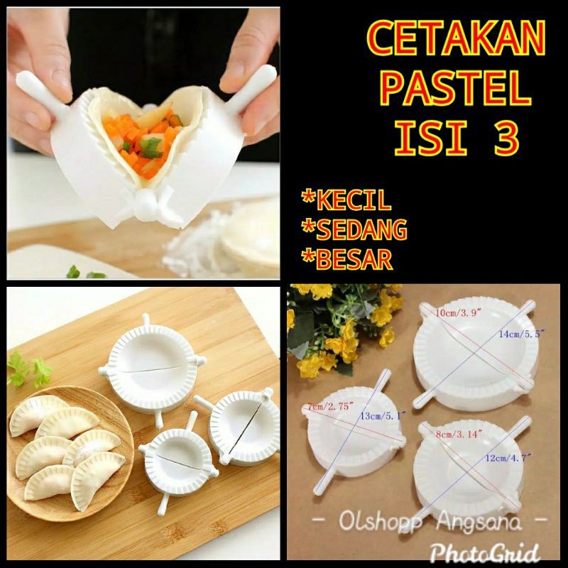 cetakan pastel isi 3 ukuran / cetakan pastel 3in1