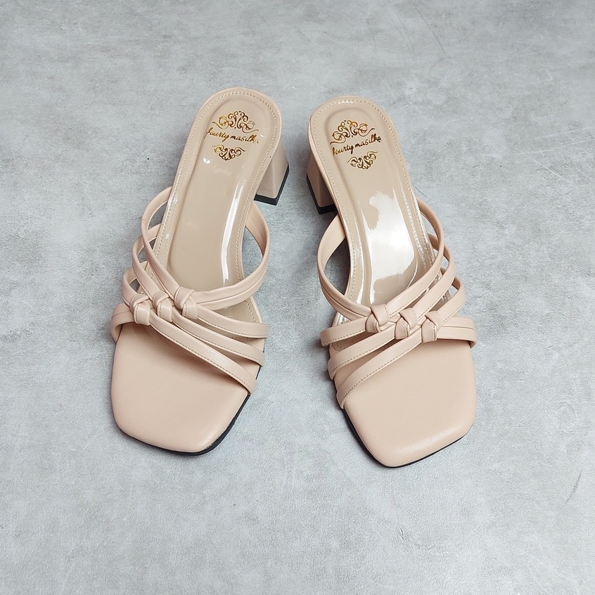 Sandal Heels Hak Tahu Wanita 5 cm ALB-05