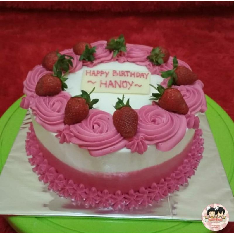 

Kue Ulang Tahun Strowbery 2 Warna