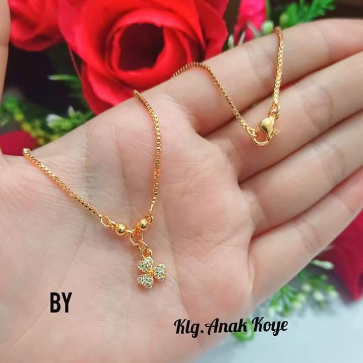 TITANIUM PERHIASAN ANAK KALUNG MATA KOYE VARIASI MOTIF GOLD DAN SILVER (COD)