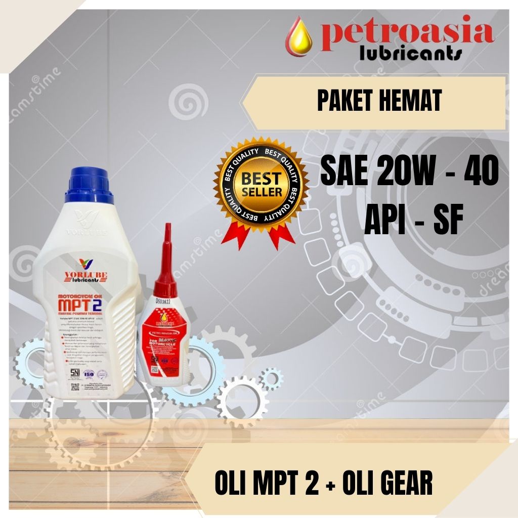 PAKET HEMAT SPECIAL PACKAGE OLI MPT 2  + OLI GEAR PETROASIA 120ML MURAH JASO SF 20 ORIGINAL