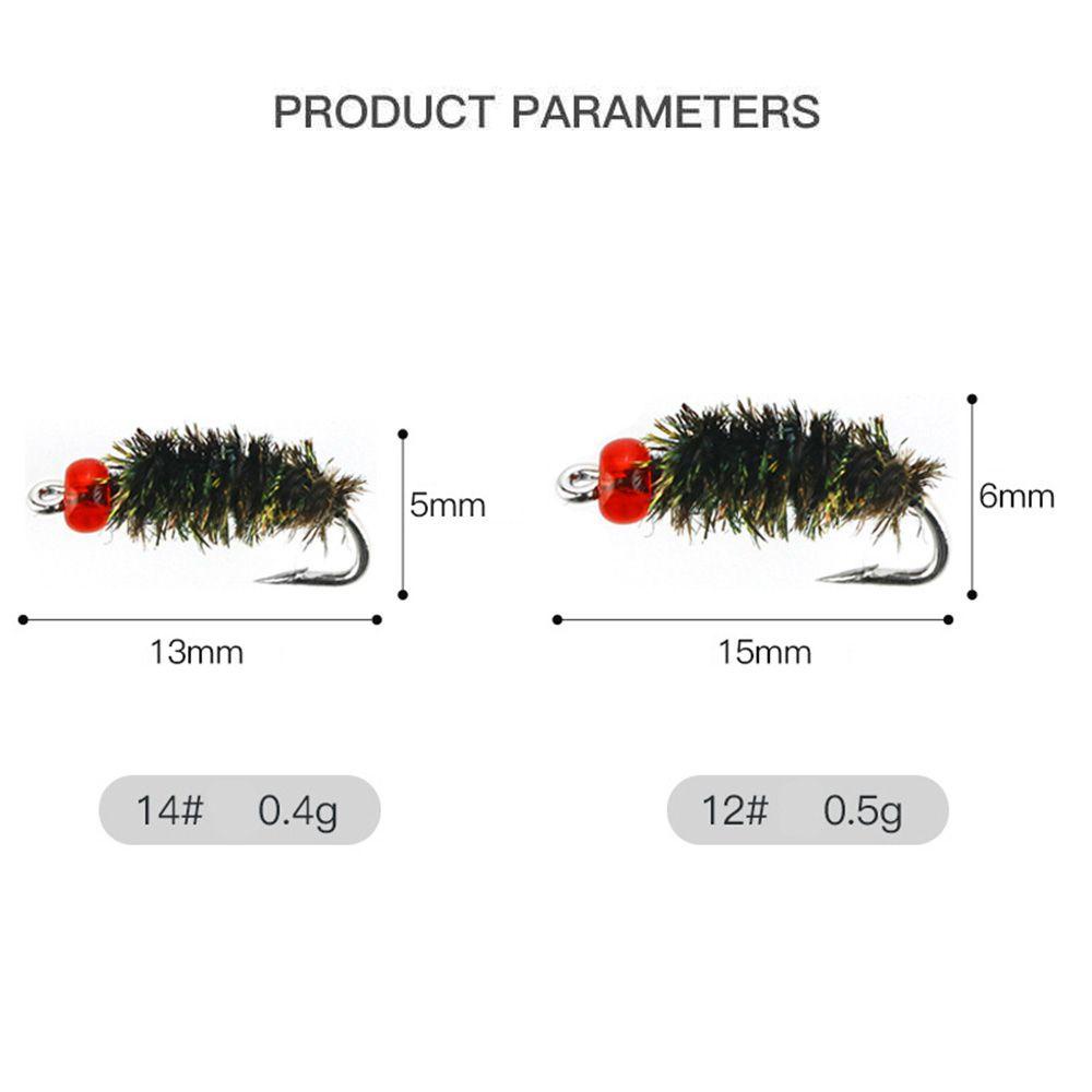 TOP 10pcs Umpan Pancing Fly Trout Portable Buatan Serangga Engkol Swimbaits Coklat Caddis