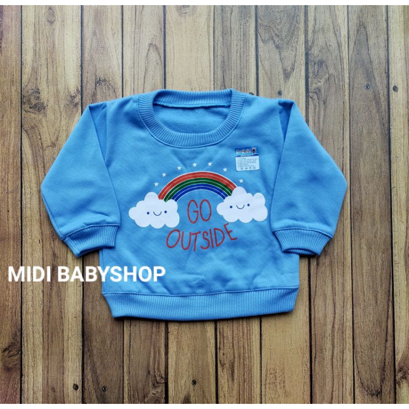 Sweater Bayi 3 - 18 bulan Halus dan Hangat motif Go Outside