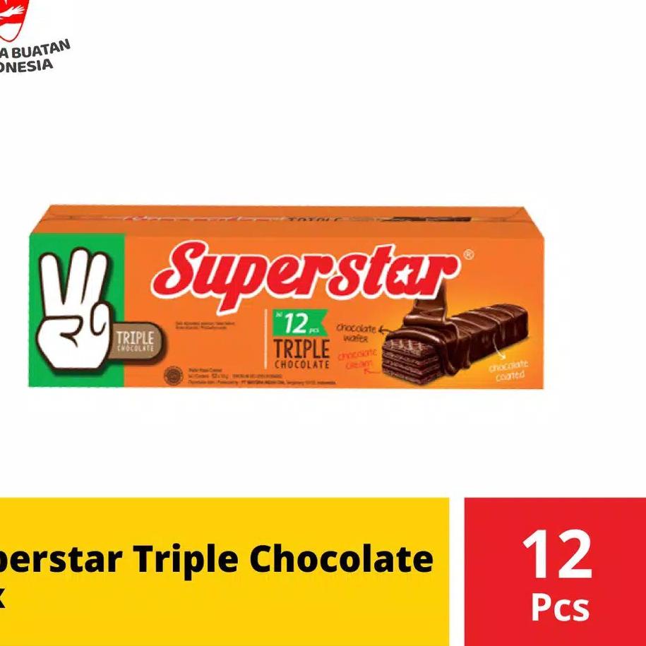 

Rame-Rame Superstar Wafer Coklat / Cokelat Isi 12 pcs | Ready Stok | Termurah | Grosir