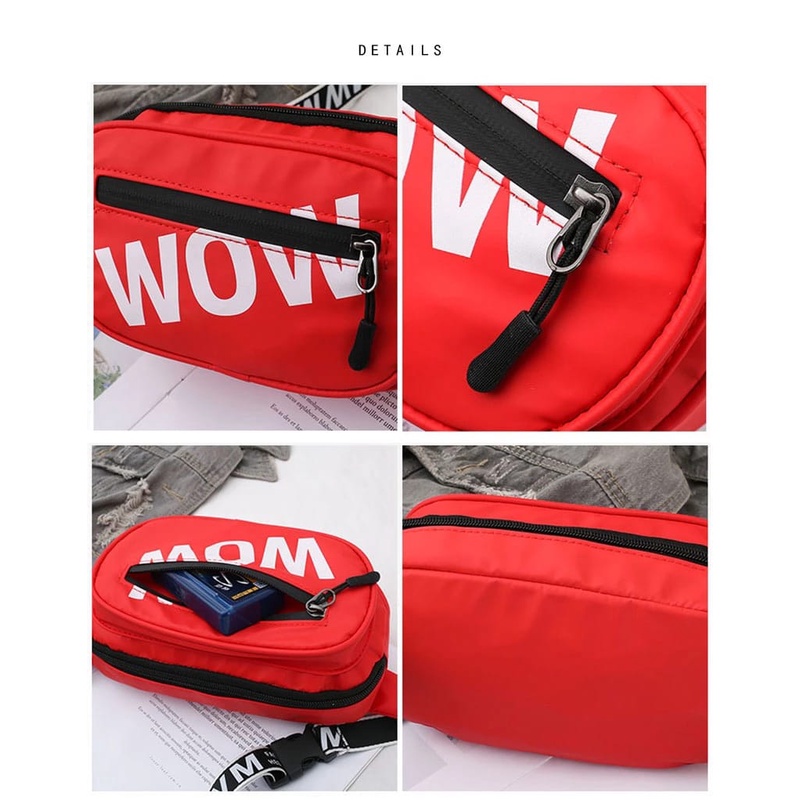 ST - tas selempang WOW tas unisex cewek cowok tas lucu tas kekinian