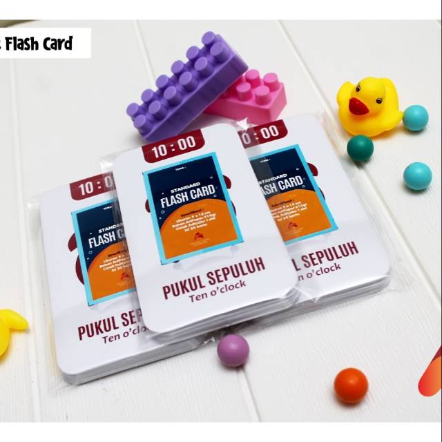 [FLASHCARD MURAH & BESAR MAINAN ANAK] Flash Card Time
