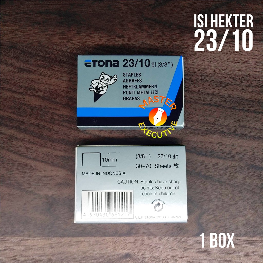 [Box] Etona 23/10 - 3/8 &quot; Isi Staples - Hekter Stapler Jilid