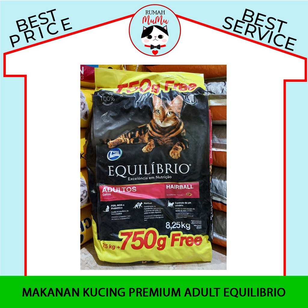 MAKANAN KUCING ADULT PREMIUM EQUILIBRIO 1 KG