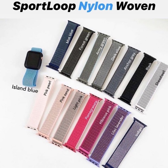 NYLON WOVEN STRAP APPLE WATCH TERBARU SERIES 1/2/3/4/5 38mm 40mm 42mm 44mm