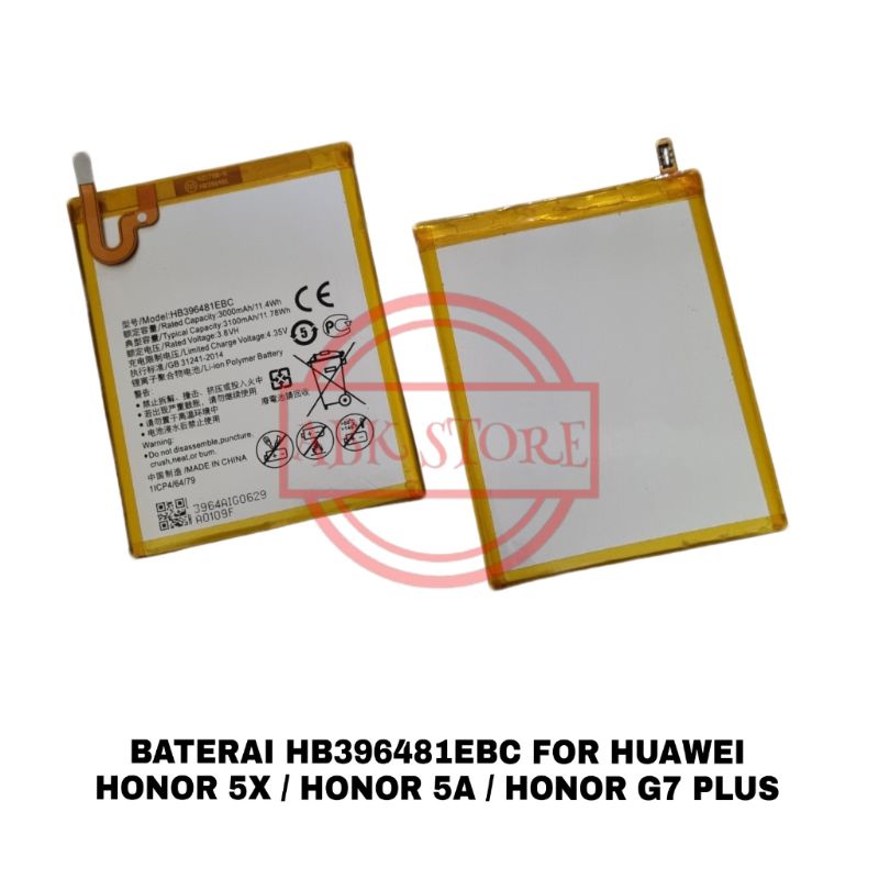 BATRE BATERAI BATTERY HB396481EBC FOR HONOR 5X / HONOR 5A / HONOR G7 PLUS