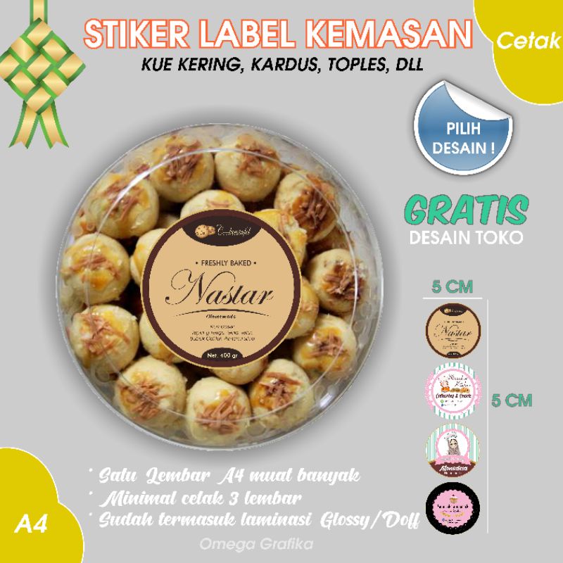 

Stiker label kemasan|Stiker label kue idul fitri