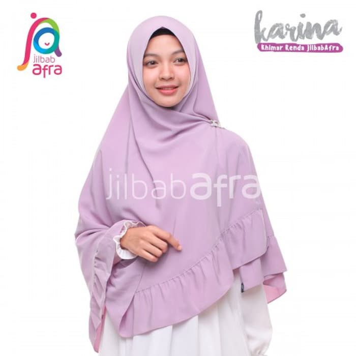 Jilbab AFRA model KARINA Ukuran M Hijab Khimar Kerudung