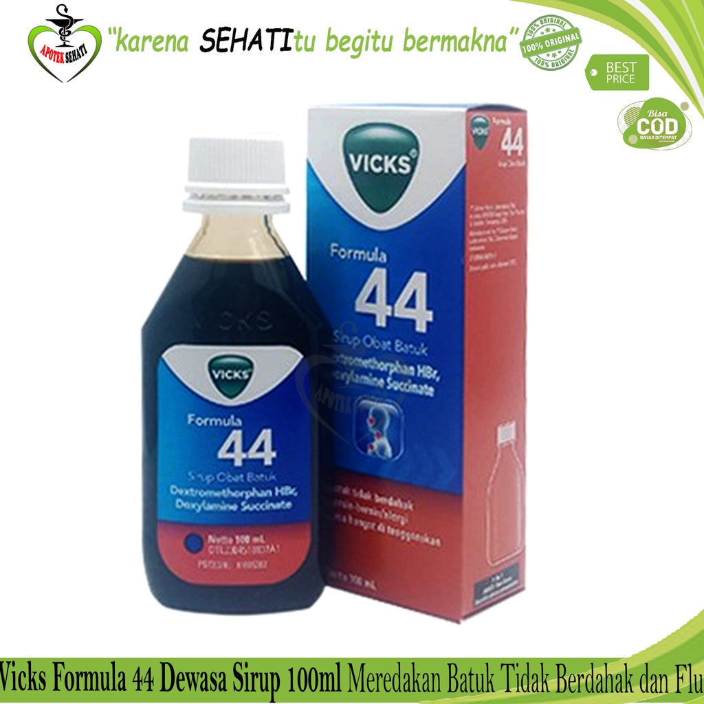 Best Seller!! Vicks Formula 44 Dewasa 100 ml