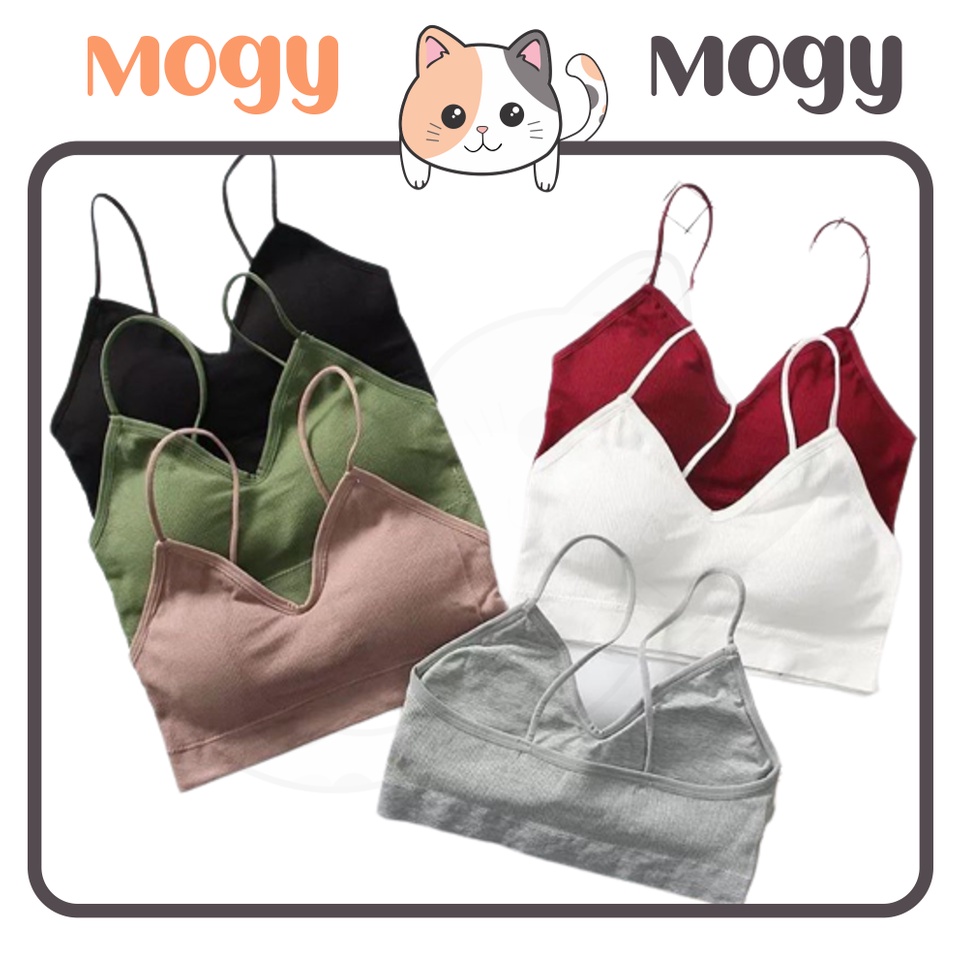 MOGYMOGY BRA539 Bra Wanita Tanpa Kawat Bahan Halus Pakaian Dalam bralette Push Up Elastis