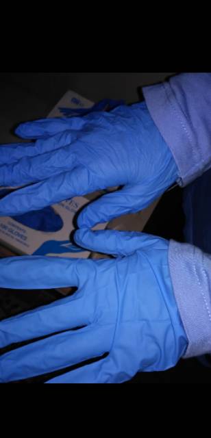 Sensi Nitrile sarung tangan non powder Nitril gloves isi 100