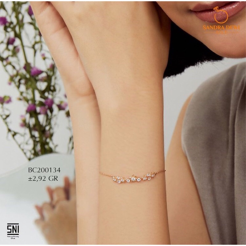 Sandra Dewi Gold Gelang Flower Jasmine-BC200134