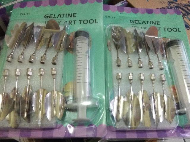 Jelly Art Tools Set / Suntikan Gelatin Penghias Puding 3d