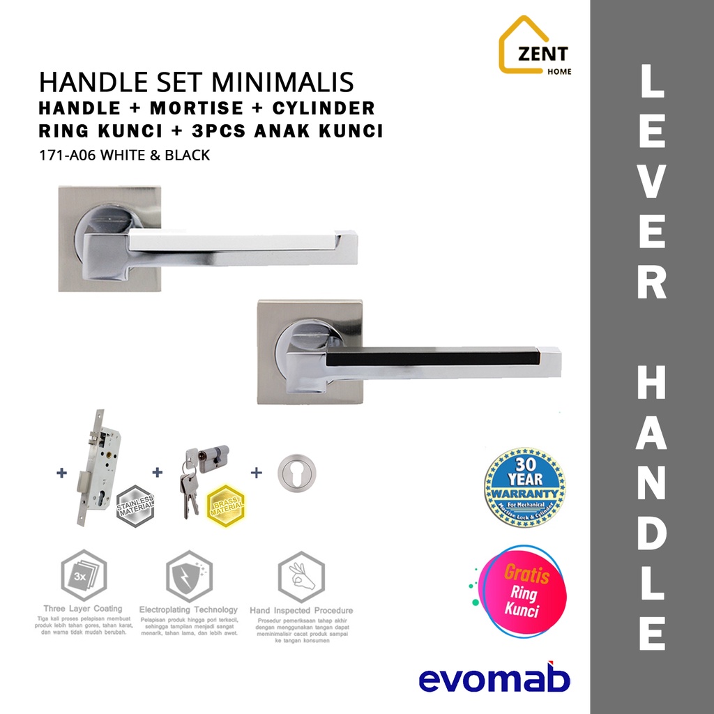 evomab Handle Set Gagang Pintu Stainless Modern 171-A06