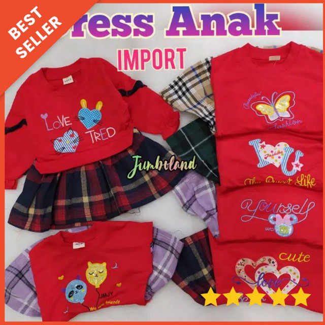 [0-4th] DRESS ANAK IMPORT PREMIUM TERMURAH TERLARIS / DRESS SWEATER ANAK IMPORT LENGAN PANJANG /Dress Anak Perempuan Import/ Gaun Tutu Pesta Lengan Panjang Korea Fashion Style Berkualitas Tinggi