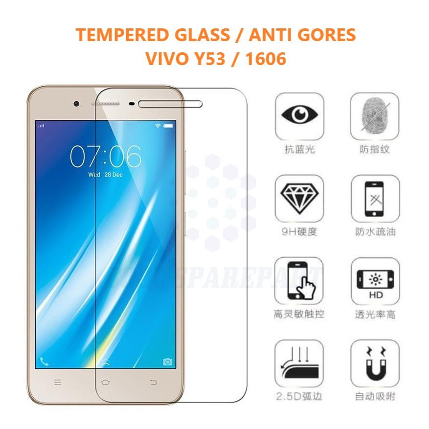 Anti Gores Tempered Glass Vivo Y53 Y 53 1606 Screen Protector Cool Sparepart Shopee Indonesia