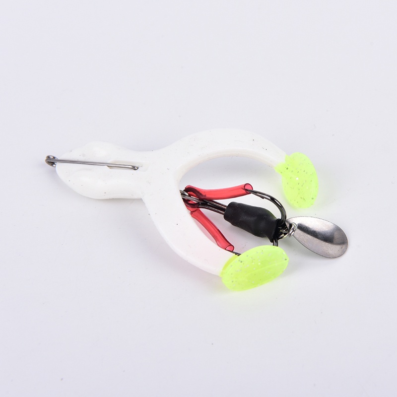 {LUCKID}Fishing Lure Plastic Frog Soft Spinner Sinking Jig Bass Artificial Bait Jian