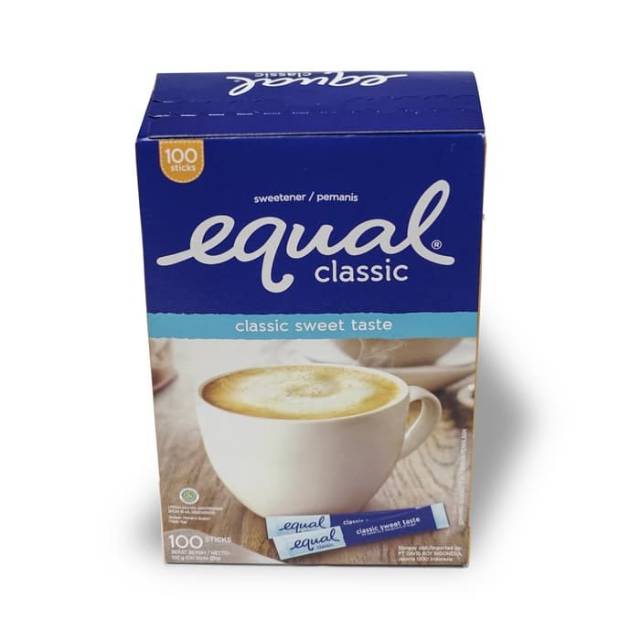 

Equal calssic sweetener stic 100 gr (100 sachet/stick)