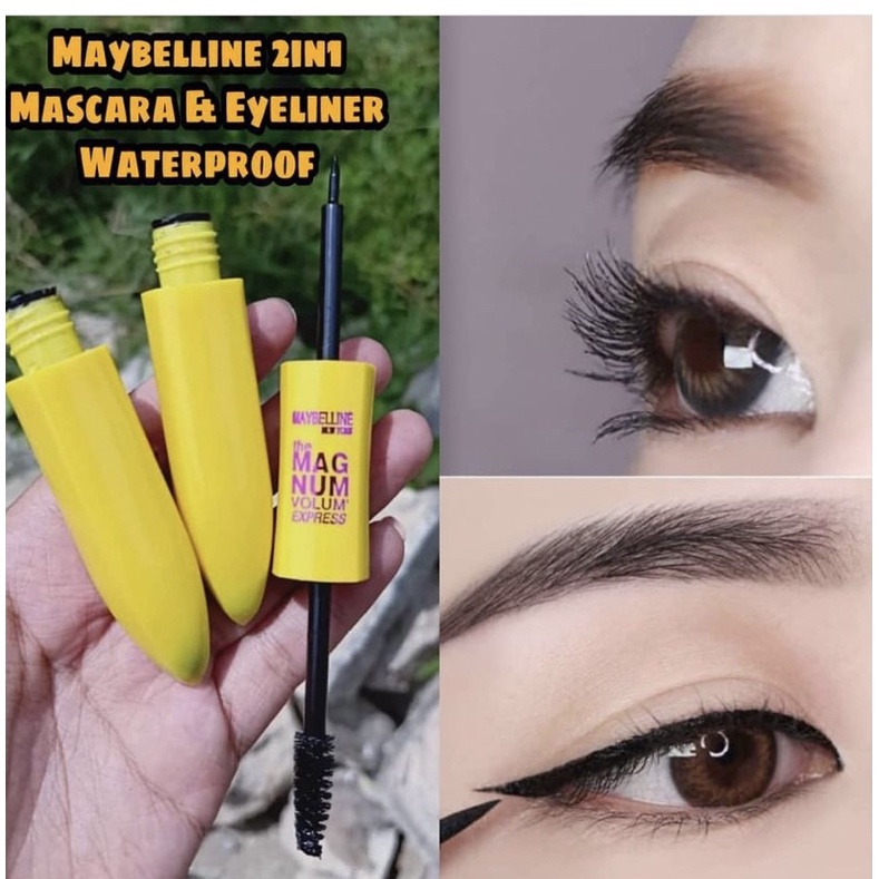 [Termurah] Mascara dan Eyeliner Maybelline / Revlon 2 in 1 waterproof