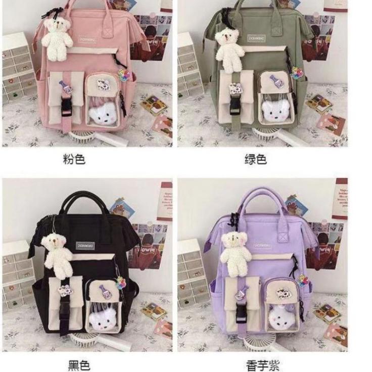 Terbaik ETALASE J/TAS KOREA IMPORT ORIGINAL/TAS IMPORT ASLI/TAS KOREA FREE PIN GANTUNGAN BONEKA LUCU