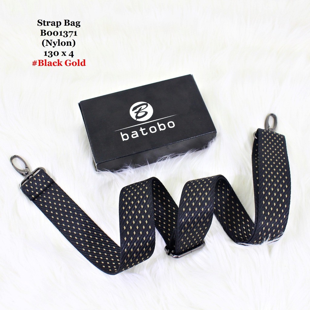 Tali Tas Wanita Strap Polos Tali Strap Besi Nikel Hitam B001371