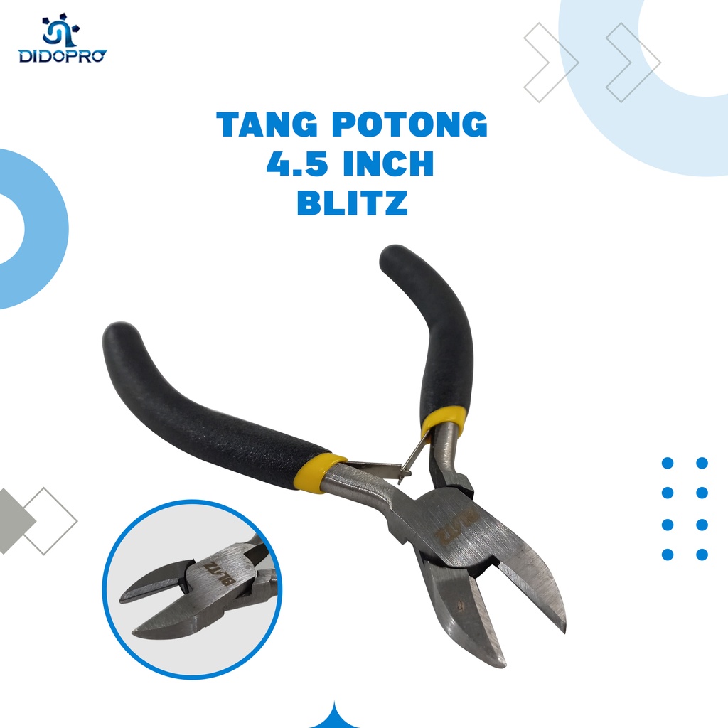 Tang Potong Biasa Merk Blitz Pemotong Kawat Behel Power Innovation High Quality Mini Plier 4.5&quot;