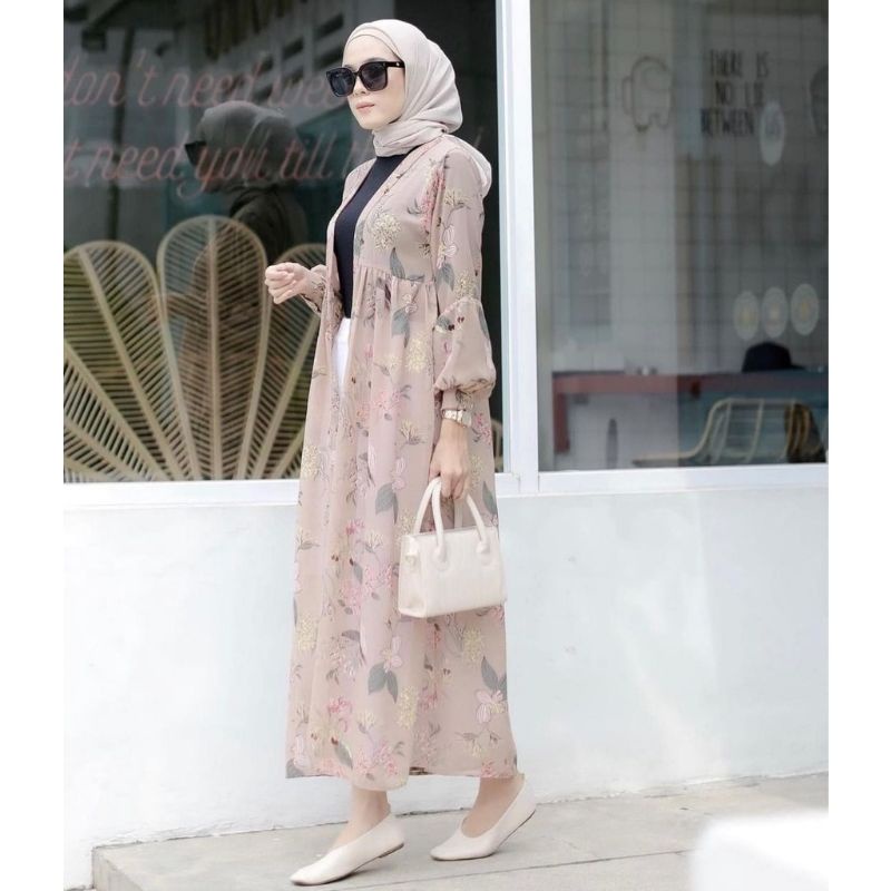 PROMO / BAHAN PREMIUM / LONG CARDI CERUTI - CARDIGAN PANJANG MOTIF