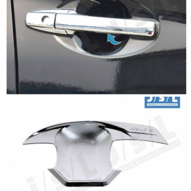 paket outer handle mobilio hitam chrome jsl - chrome