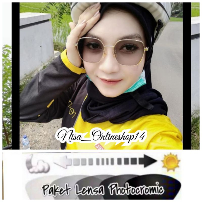 Lensa Potocromic | Kacamata antiradiasi | Kacamata Photocromic | Frame + lensa photocromic