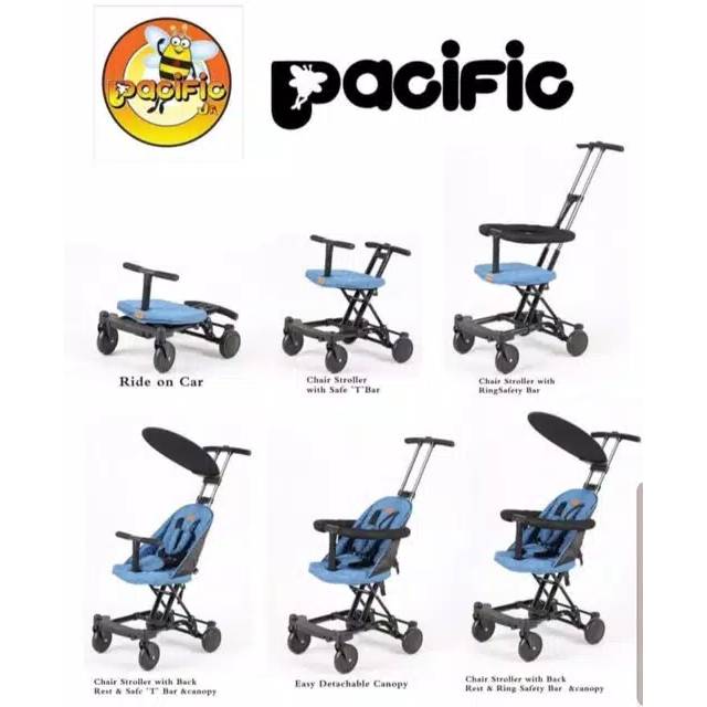 STROLLER/KERETA DORONG MULTIFUNGSI CONVERTIBLE CABIN SIZE PACIFIC 9910