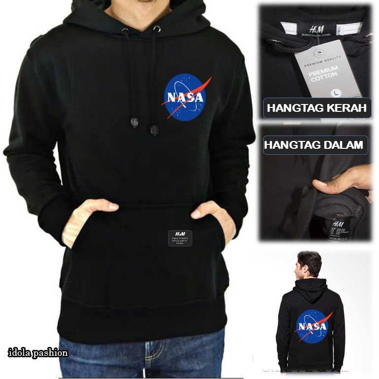 Jaket NASA / Sweater Hoodie NASA H&M Original Bahan Tebal