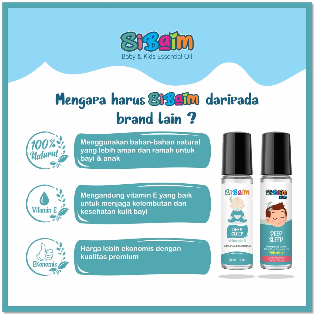 Membuat Bayi Tidur Lebih Nyenyak - SIBAIM BABY DEEP SLEEP Essential Oil 10ml by psikopediastore