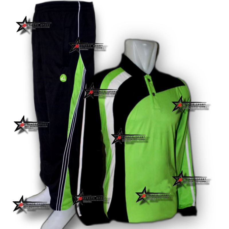 Setelan Kaos Olahraga | Stelan baju Olahraga Lengan Panjang-Stabilo