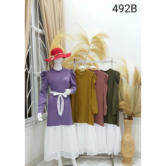 Dress Knit premium. Gamis Premium / Gamis Chrisedo atau Gamis Edo Tali Pinggang. Gamis Brukat Cantik