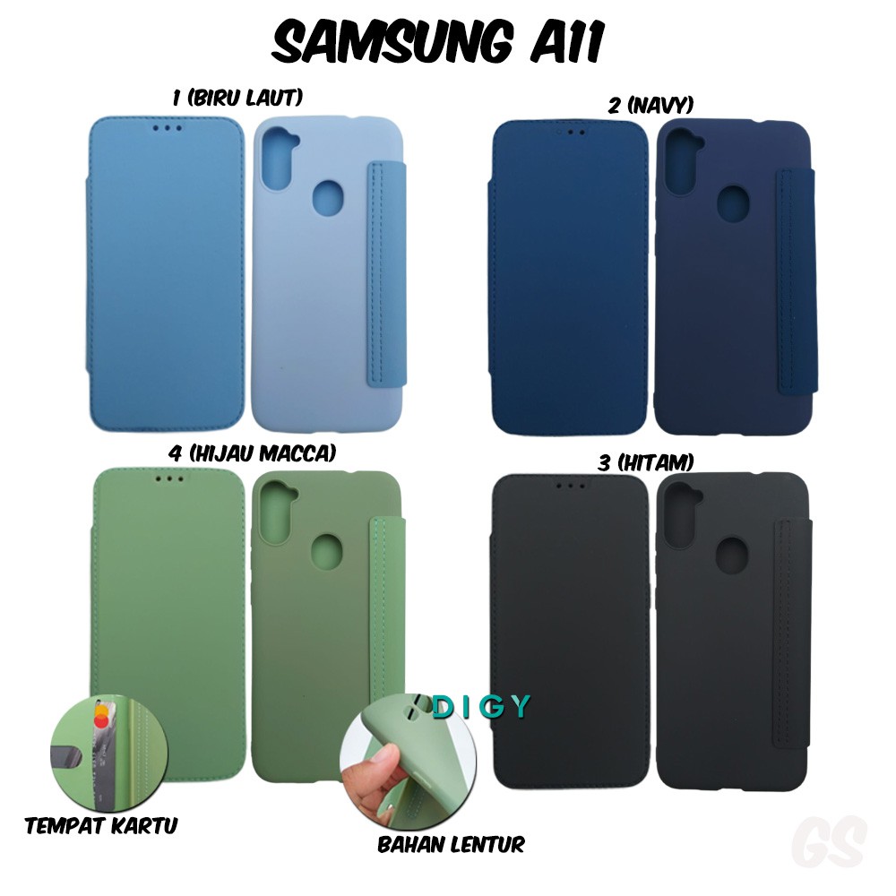 Spesial Murah Import Casing SAM A11 M11 Flip Cover Candy SAMSUNG A11 M11 Polos Standing Case