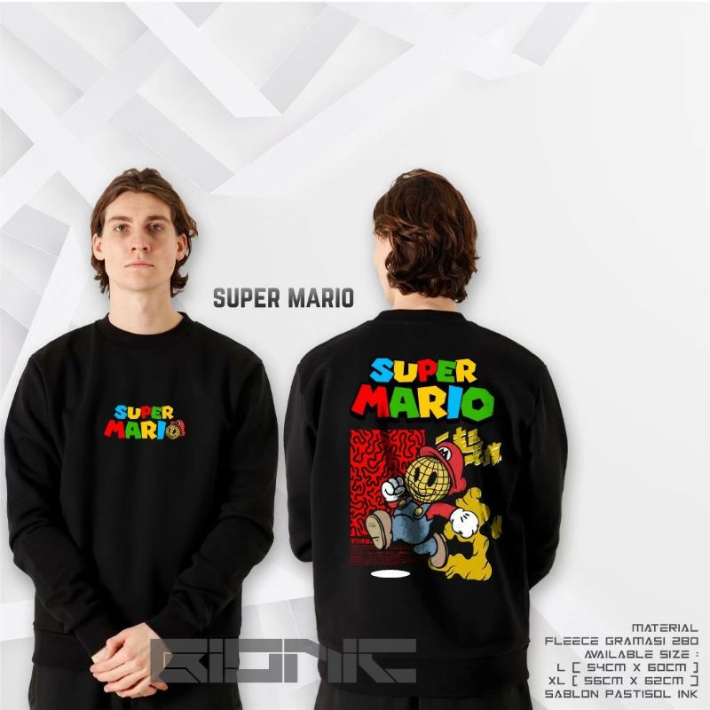 Crewneck Original Bionic Super Mario |CREWNECK ORIGINAL PREMIUM BIONIC SWEATSHIRT SERIES HIGH QULITY PRIA WANITA