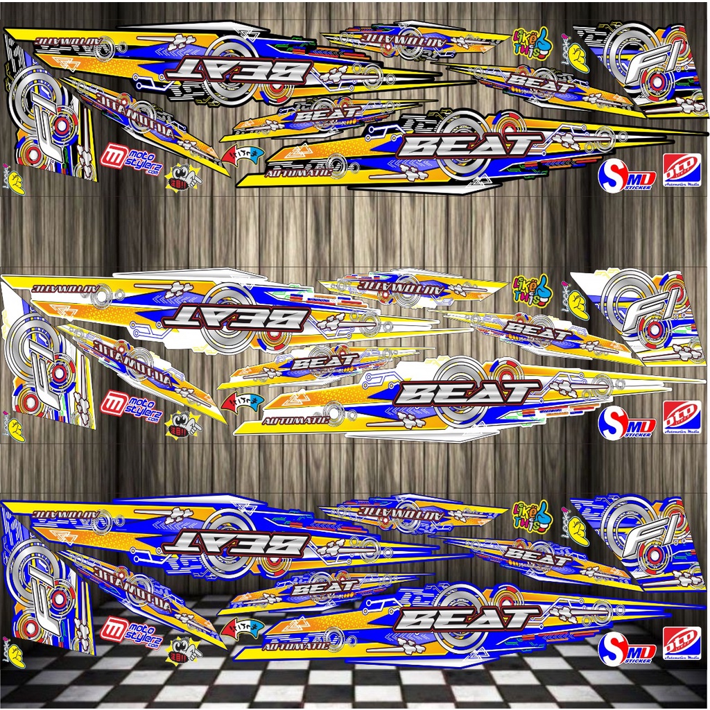 STRIPING VARIASI BEAT 2013 SAMPAI 2016 STIKER BODY MOTOR BEAT