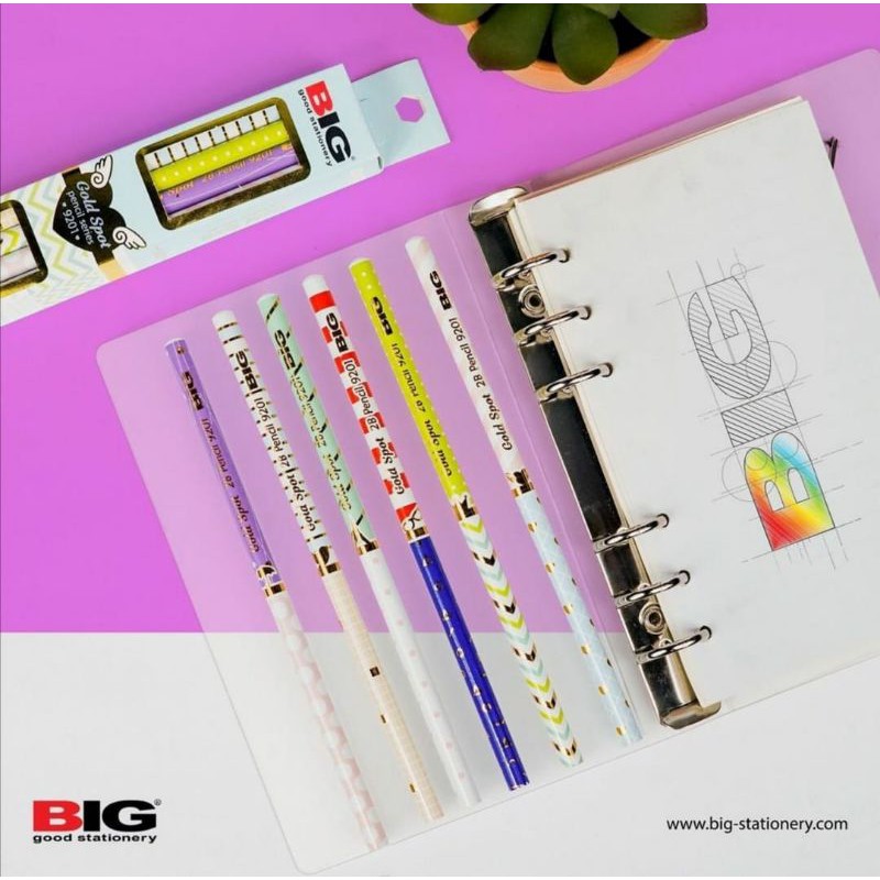 

Pensil BIG 2B Gold Spot 9201 1box isi 12pcs
