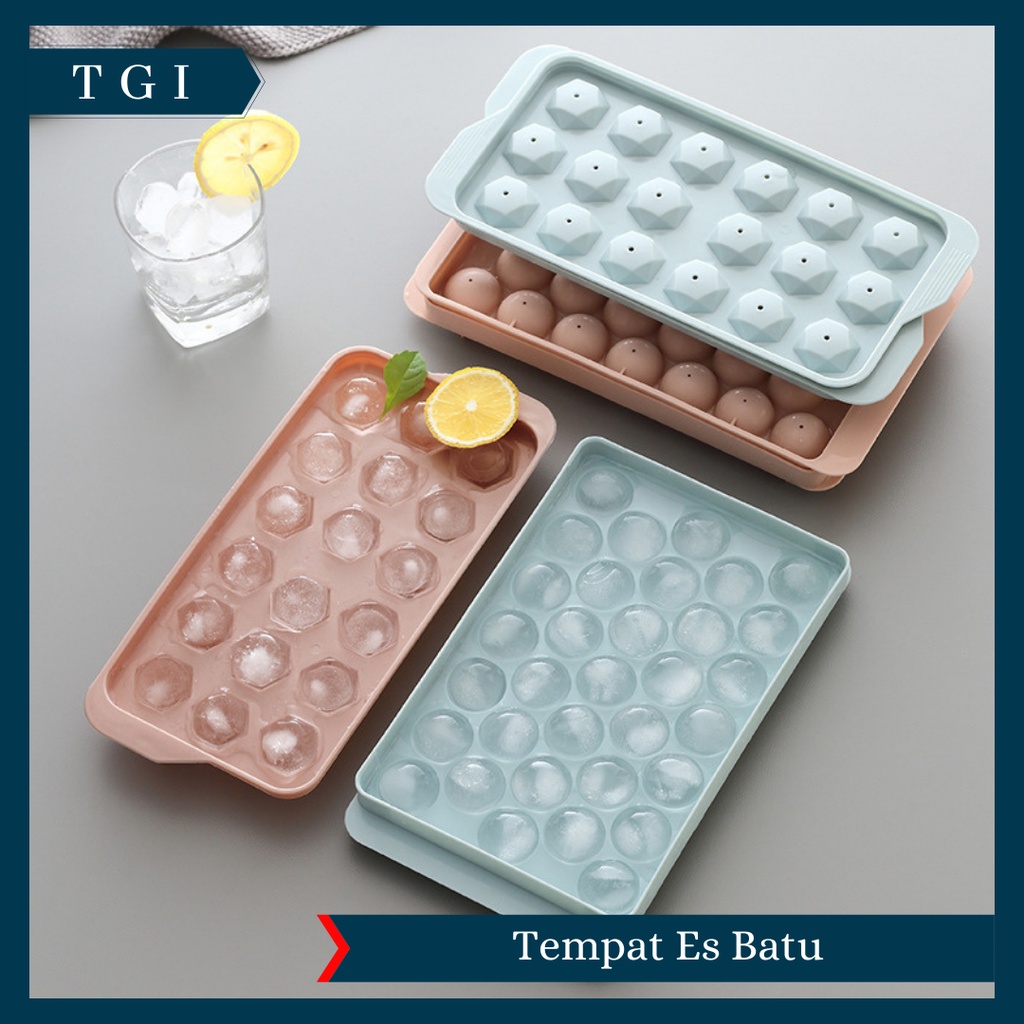 TGI - TEMPAT ES BATU CETAKAN ES BATU KOTAK MODEL GRID ICE TRAY PLASTIK | CETAKAN ES BATU PLASTIK KOTAK TEMPAT ICE CUBE FOOD GRADE