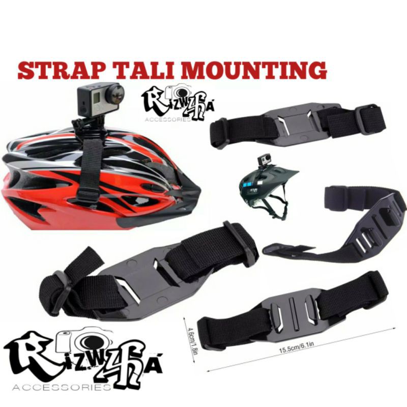 STRAP HELM MOUNTING HELM TALI HELM SEPEDA ACTION CAM XIAOMI YI CAM GOPRO KOGAN UNIVERSAL